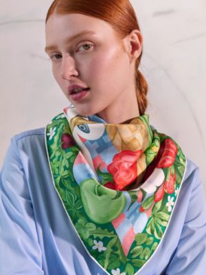 カレ 90 《草上のカレ》 - グリーン | Hermès - エルメス-公式サイト